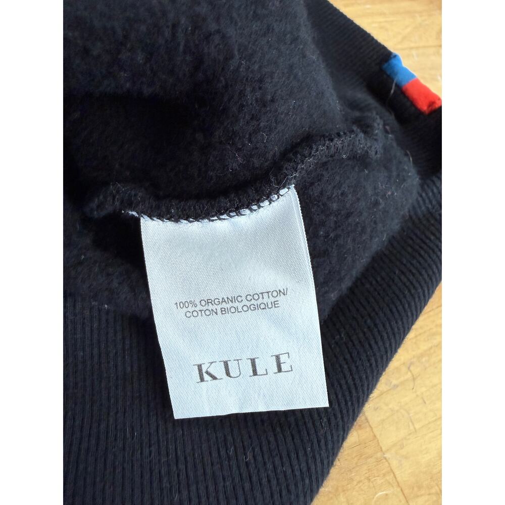 Kule Pauline Flower Sweatshirt Crew Neck Rosette Black Red Green Pink Large XL - Picture 4 of 9